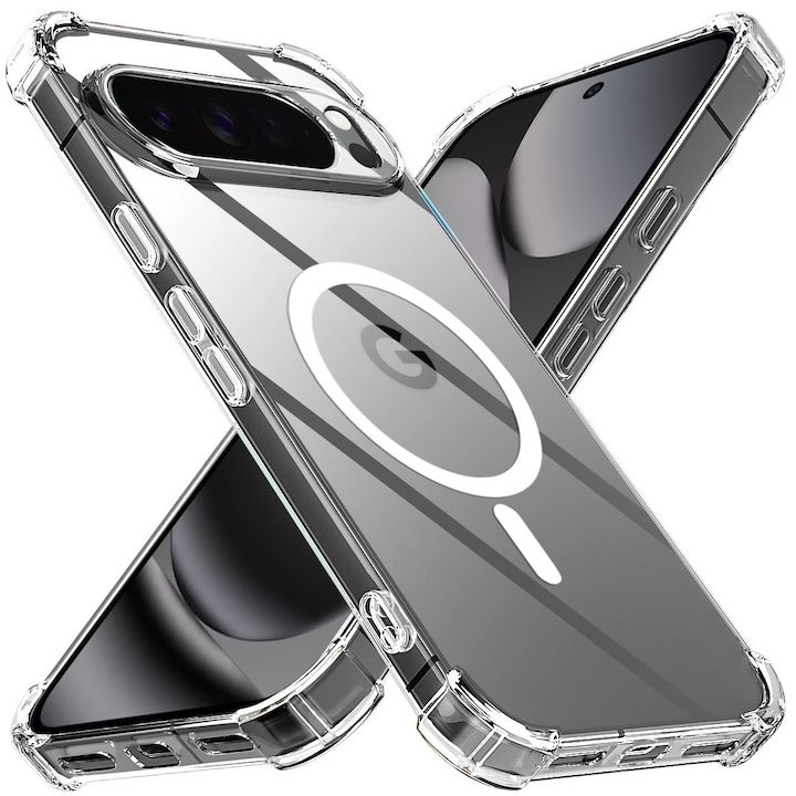 Husa pentru Google Pixel 10 Pro XL compatibila MagSafe Anti-Shock 1.5mm reinforced 4 corners - clear