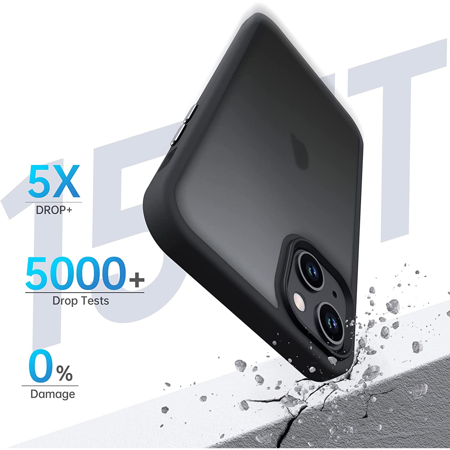 Husa pentru iPhone 13, MobileSmart, Hybrid ultra slim, carcasa spate Antisoc, Negru