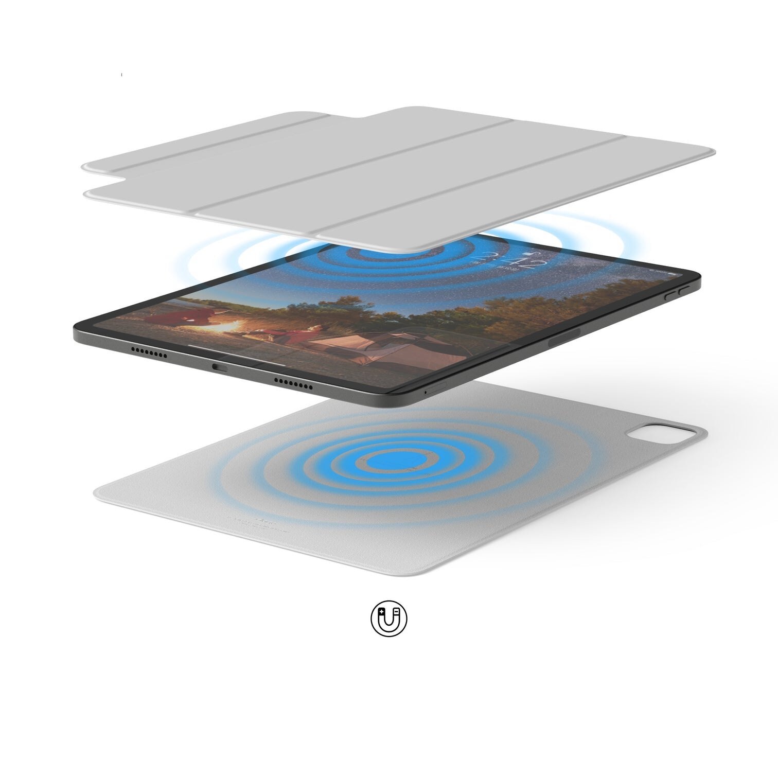 Husa magnetic protectie tableta Elago compatibila cu iPad Pro 12,9" Albastru