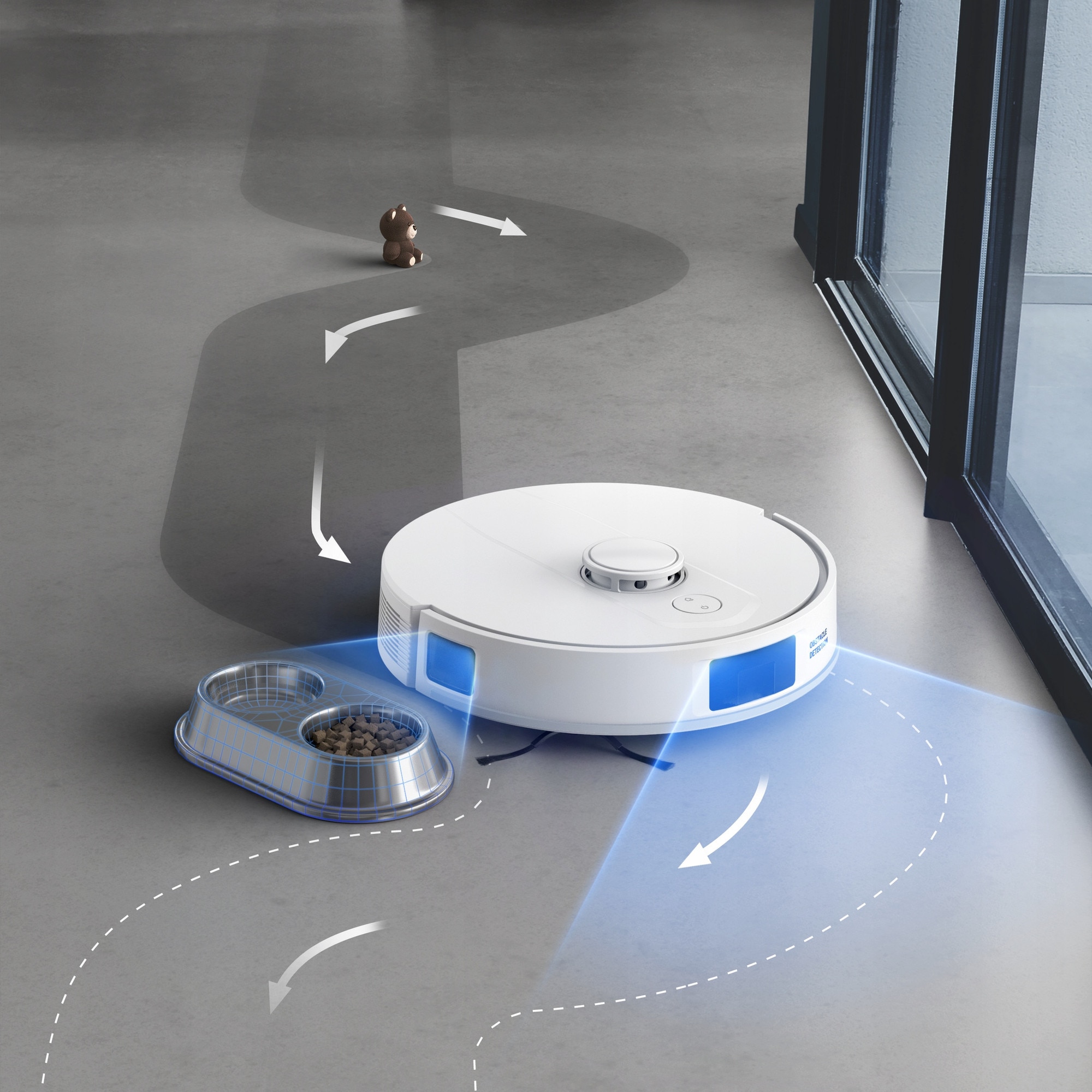 Robot de curatare Tefal X-Plorer Serie 140+ 2 in 1, mopare, 5000 Pa, 120 min, alb