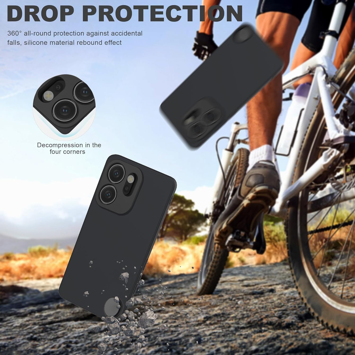 Husa pentru Oppo Reno 14F, 14FS 5G Liquid Silicone, subtire, captusita cu microfibra, anti amprenta, protectie camera foto, negru