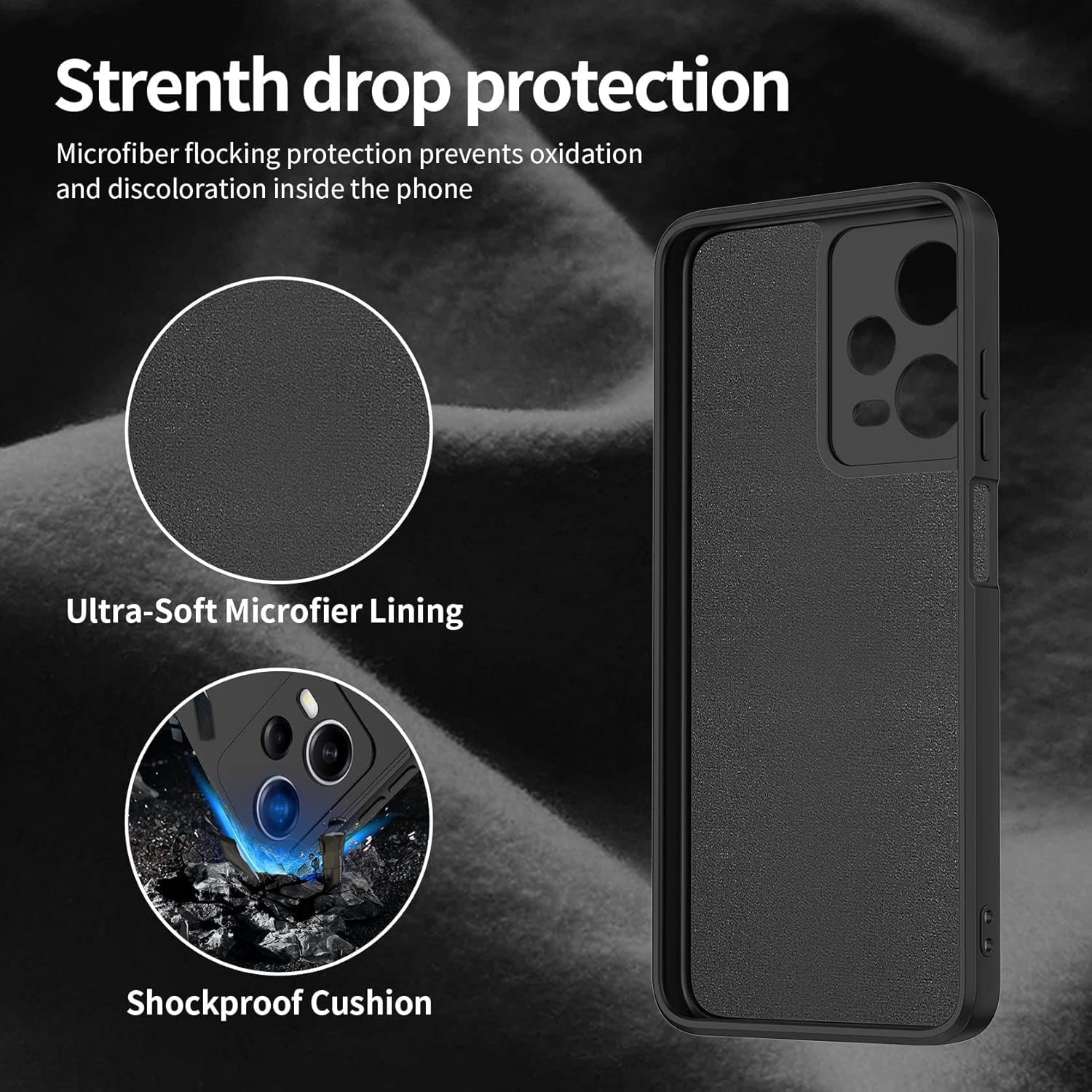 Husa pentru Oppo Reno 14F, 14FS 5G Liquid Silicone, subtire, captusita cu microfibra, anti amprenta, protectie camera foto, negru