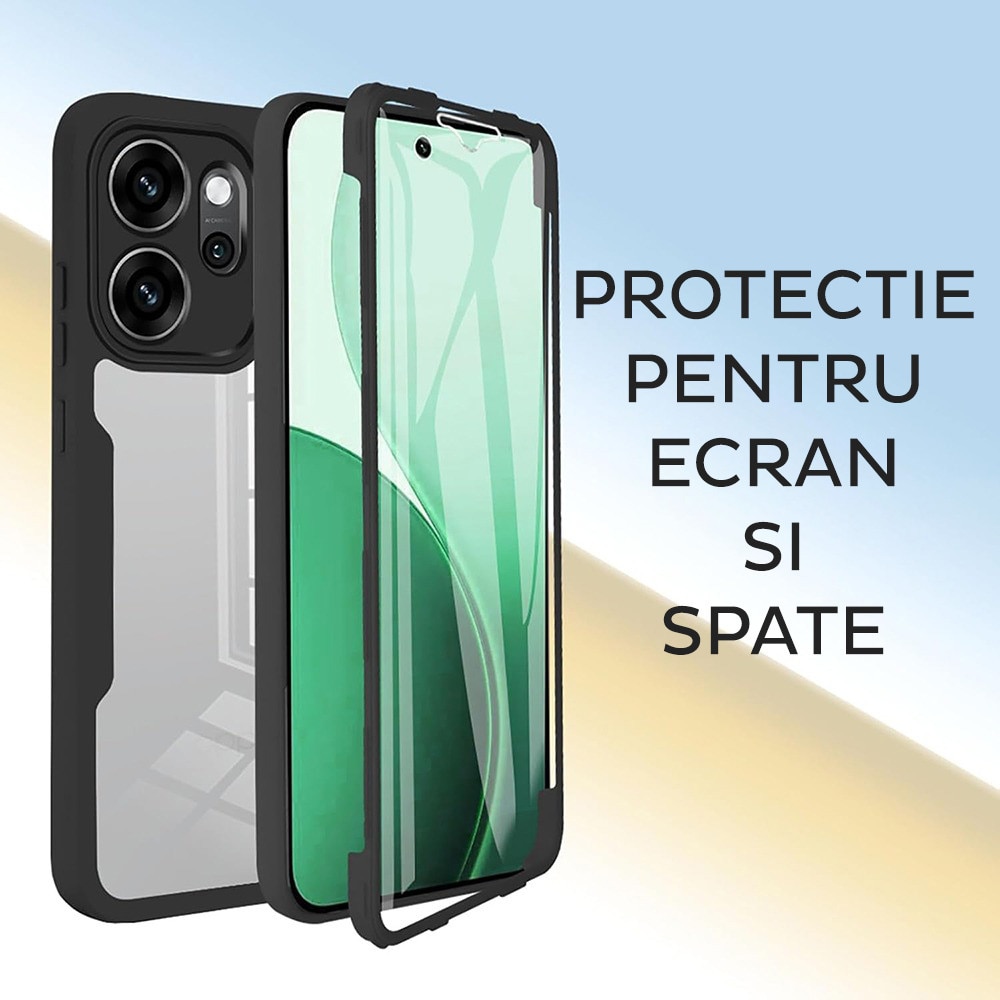 Husa pentru Oppo Reno 14 F / Reno 14 FS 5G DaDen® ColorVerse 360, Antisoc, Protectie completa spate-ecran, Albastru