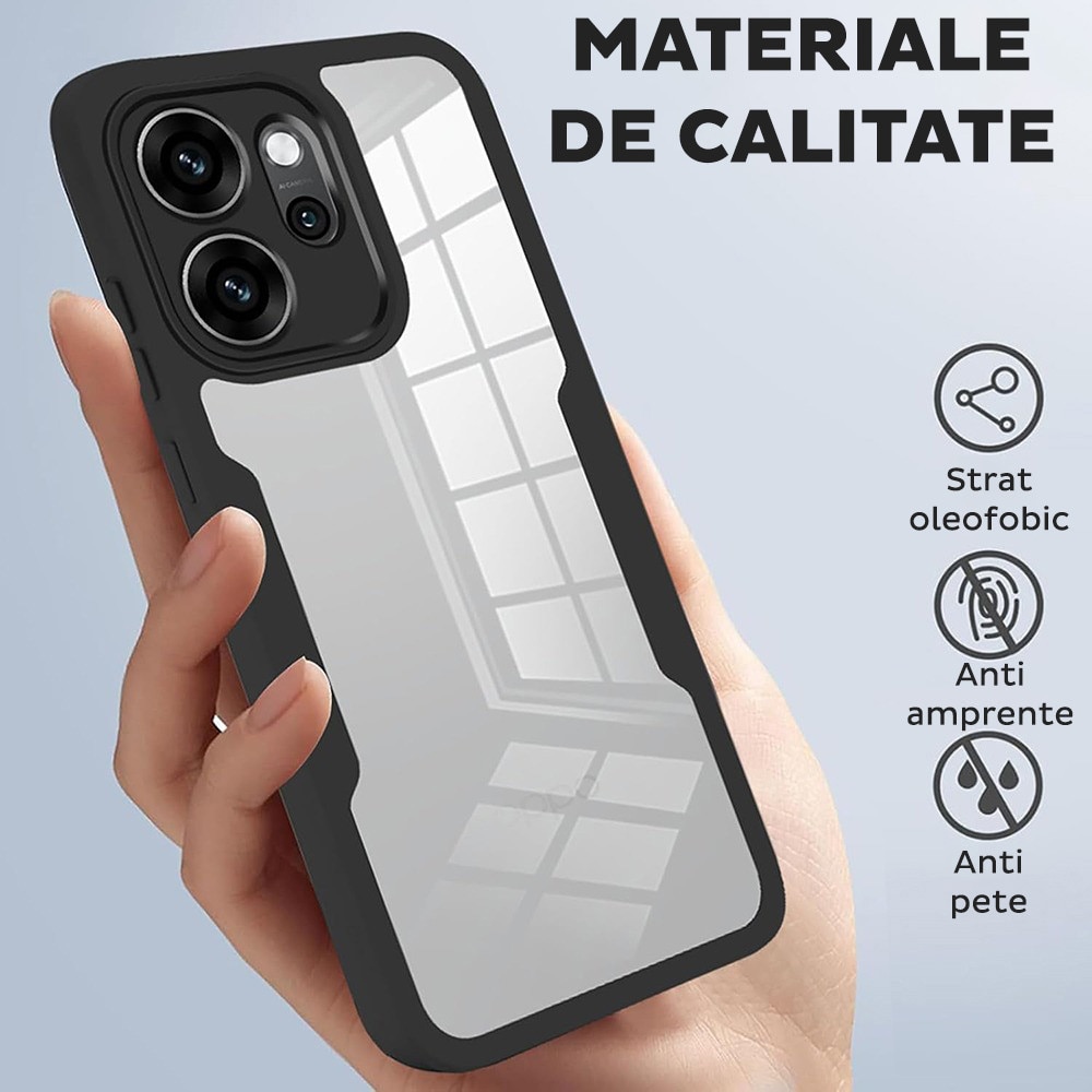 Husa pentru Oppo Reno 14 F / Reno 14 FS 5G DaDen® ColorVerse 360, Antisoc, Protectie completa spate-ecran, Albastru