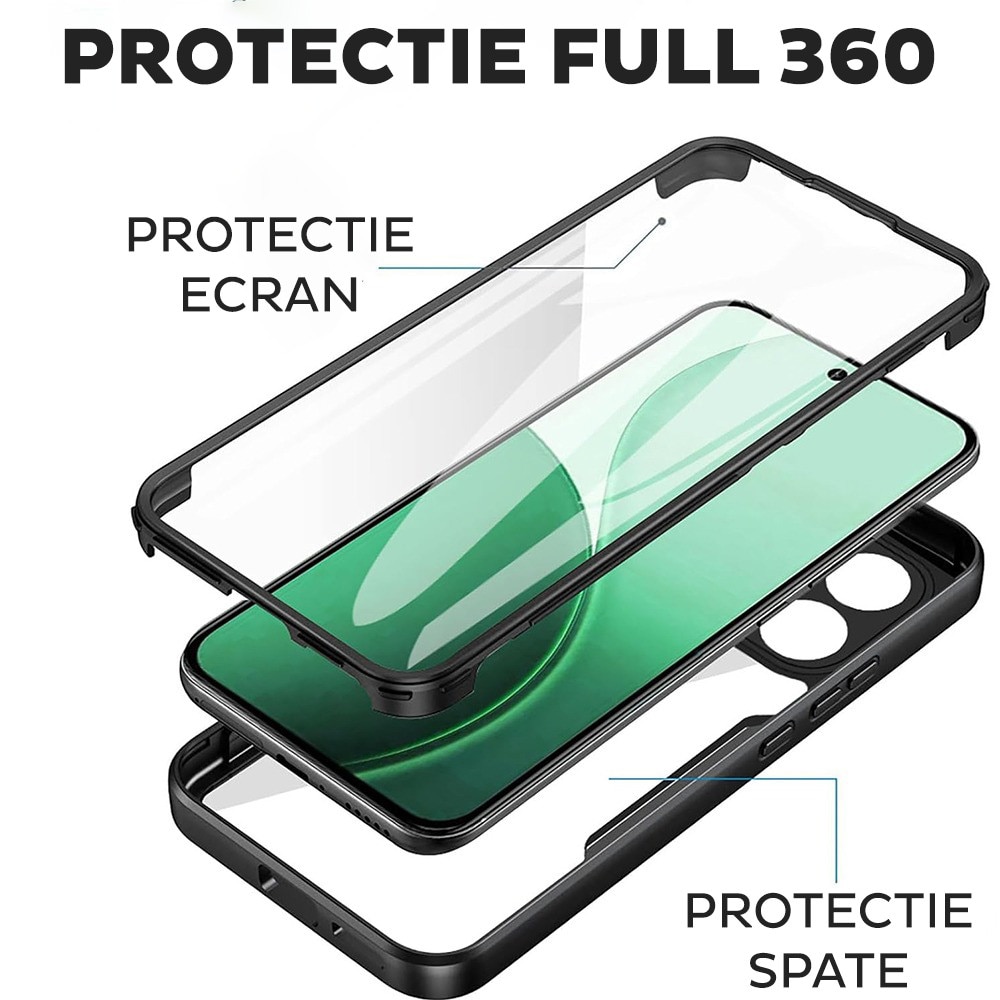 Husa pentru Oppo Reno 14 F / Reno 14 FS 5G DaDen® ColorVerse 360, Antisoc, Protectie completa spate-ecran, Albastru