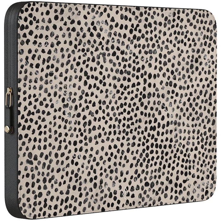 Husa Burga Tough Case pentru laptop 14", bej cu puncte negre, Almond Latte