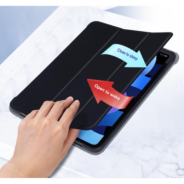 Husa pentru IPad Air 4/5 10.9", IPad Pro 11 (2018-2020), cu suport Apple Pencil, Negru