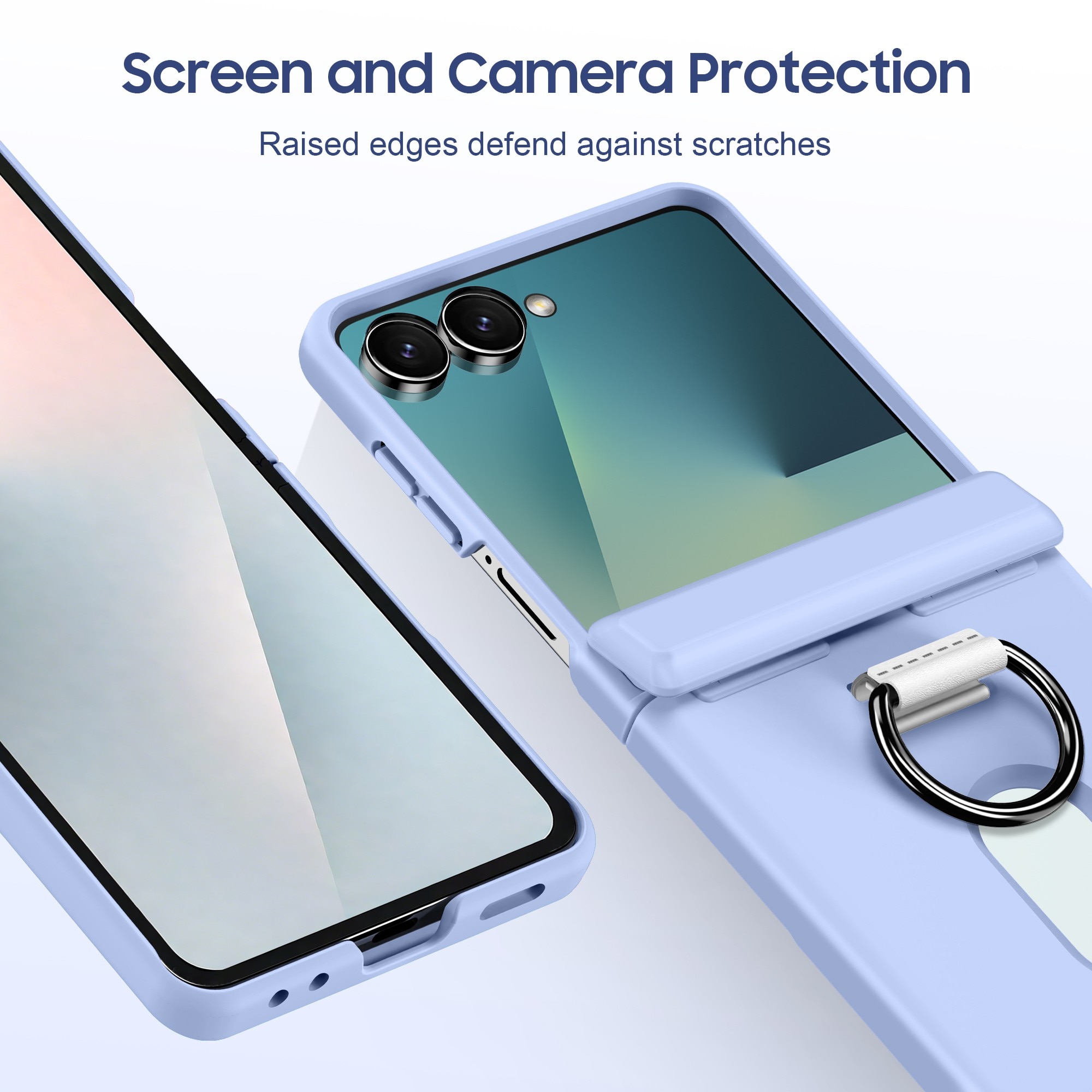 Husa pentru Samsung Galaxy Z Flip6/5 cu MagSafe, Perfect Adaptata Pliabil, Borduri Inalte pentru Ecran & Camera, Profil Subtire, Spatiu 2 Carduri, LIXR-04EN®, Crem Elegant