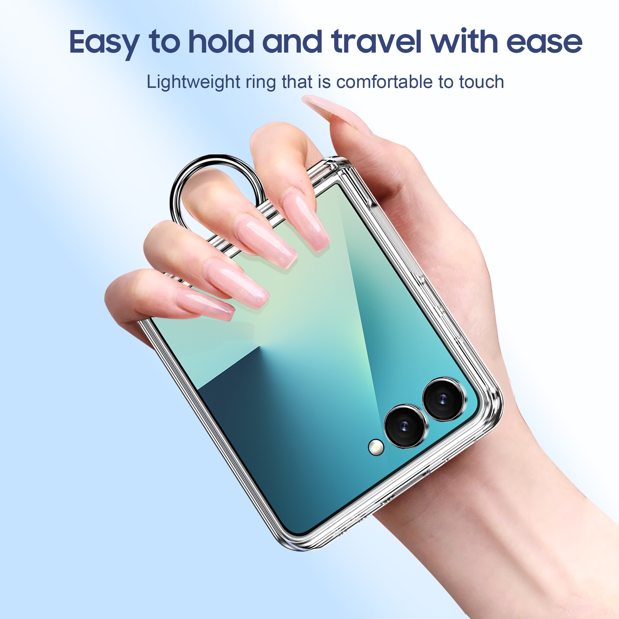 Husa pentru Samsung Galaxy Z Flip6/5 cu MagSafe, Perfect Adaptata Pliabil, Borduri Inalte pentru Ecran & Camera, Profil Subtire, Spatiu 2 Carduri, LIXR-04EN®, Crem Elegant