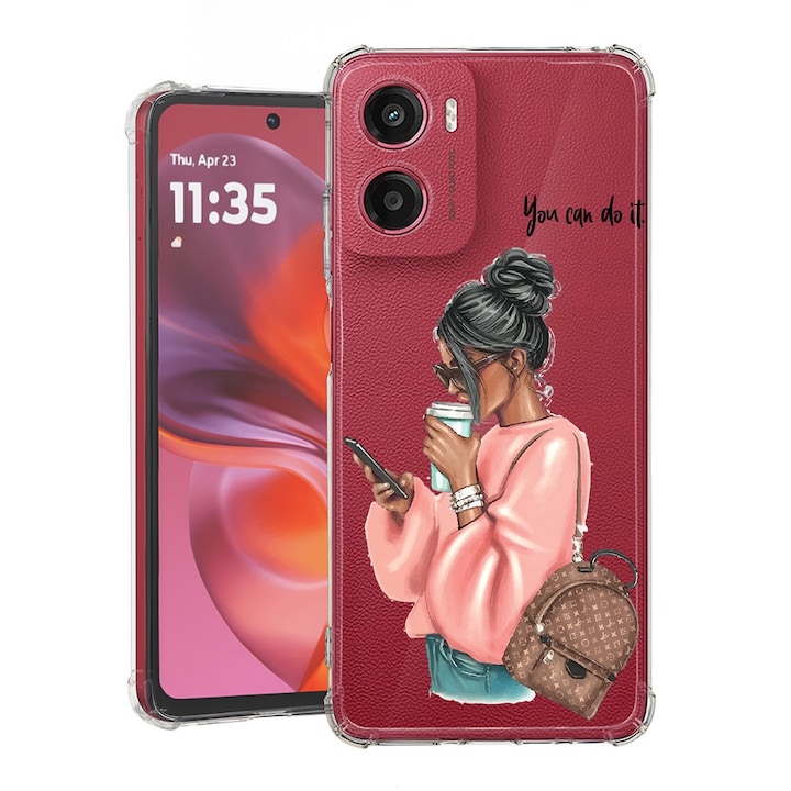 BestCase® Husa pentru Motorola Moto G05, Anti Shock 1.5MM, Shopping Girl, Protectie camera, ecran si colturi, 1926357 AS 962