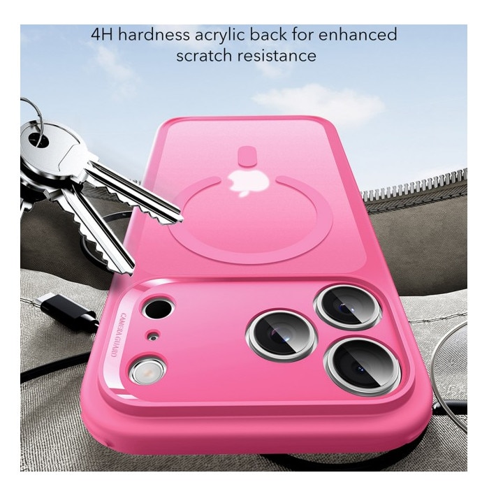 Husa ESR Classic HaloLock Compatibila Cu iPhone 17 Pro, Functie MagSafe, Protectie La Camera, Colturi Intarite, Frost Pink
