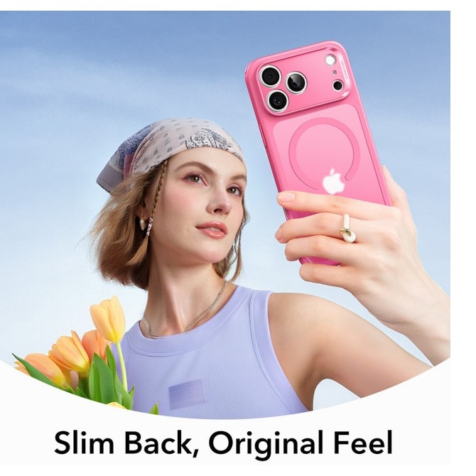 Husa ESR Classic HaloLock Compatibila Cu iPhone 17 Pro, Functie MagSafe, Protectie La Camera, Colturi Intarite, Frost Pink