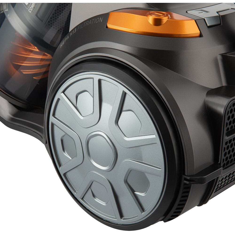 Aspirator fara sac, Sencor, 700 W, Recipient 3.5 l, Cablu de alimentare 7 m, Filtru HEPA H13, Negru/Galben