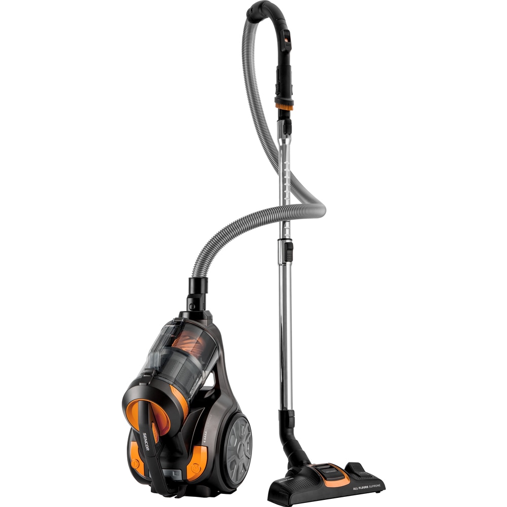 Aspirator fara sac, Sencor, 700 W, Recipient 3.5 l, Cablu de alimentare 7 m, Filtru HEPA H13, Negru/Galben