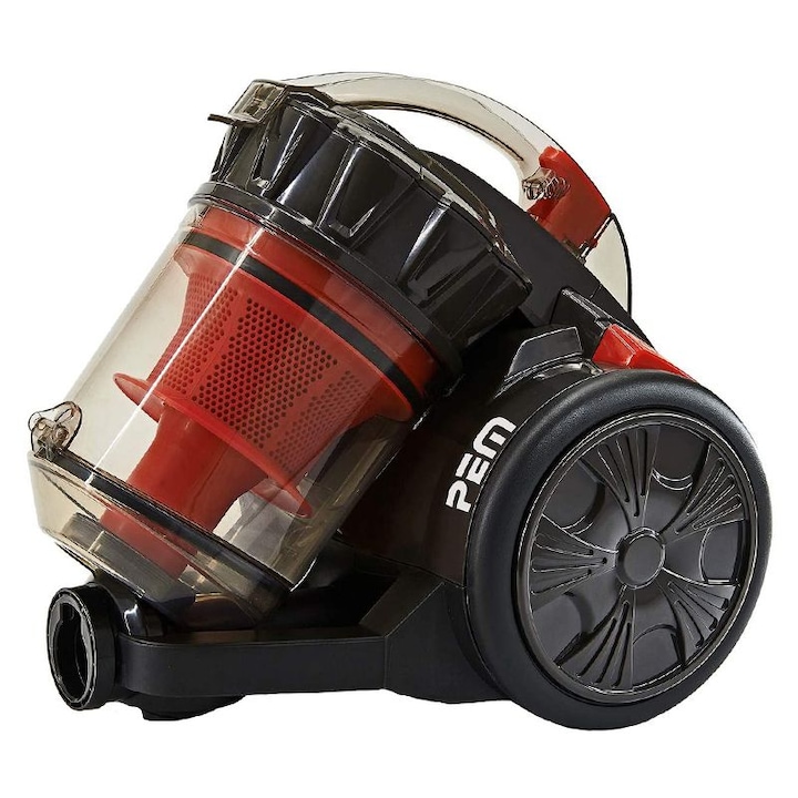 Aspirator fara sac Pem, 700 W, multi-ciclon, tub telescopic, 2 duze in 1