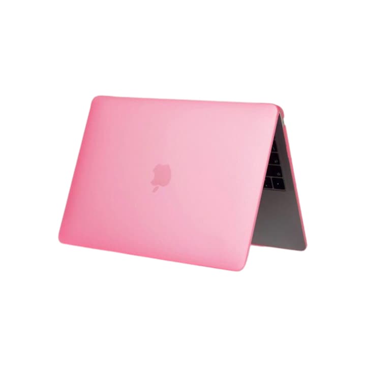 Carcasa de protectie, Compatibila cu Macbook Touchbar Air 13", Ultra-Slim, Roz mat