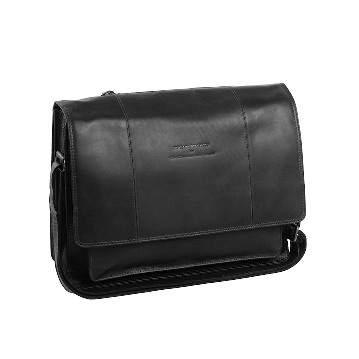 Geanta de laptop din piele naturala neagra, The Chesterfield Brand, Gent 15.6 inch