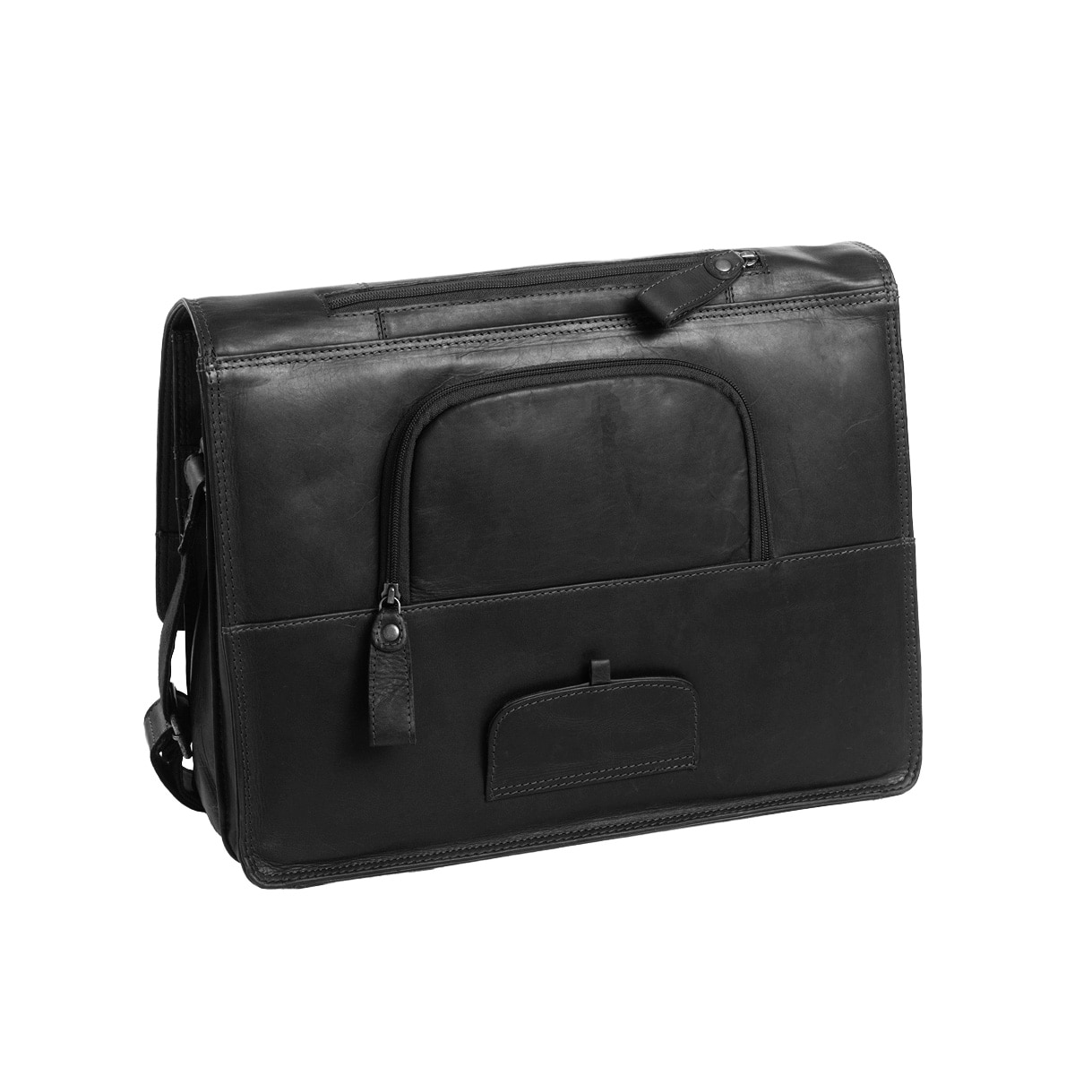 Geanta de laptop din piele naturala neagra, The Chesterfield Brand, Gent 15.6 inch