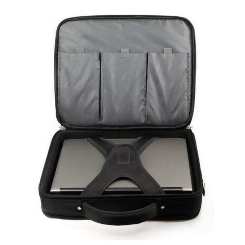 Torba laptop 17,3", Natec Boxer, 3 compartimente, sistem de protectie, neagra