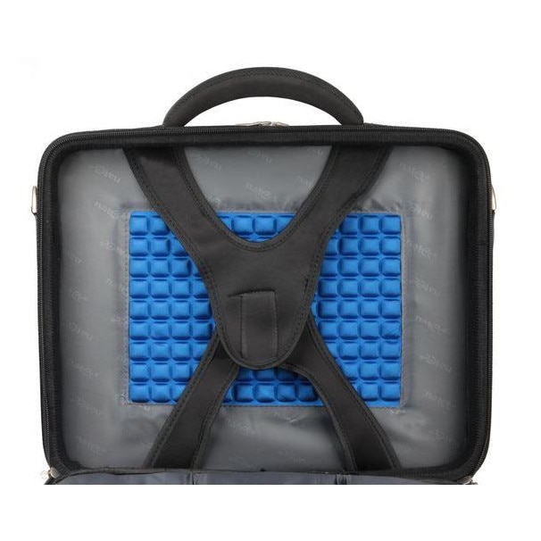 Torba laptop 17,3", Natec Boxer, 3 compartimente, sistem de protectie, neagra