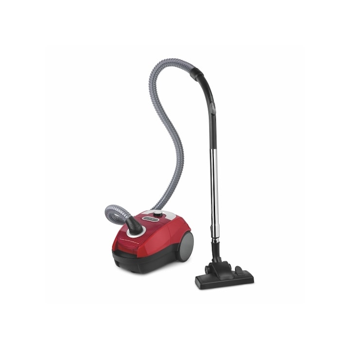 Aspirator cu sac Zelmer ZVC335, 650 W, perie turbo, filtru HEPA, rosu