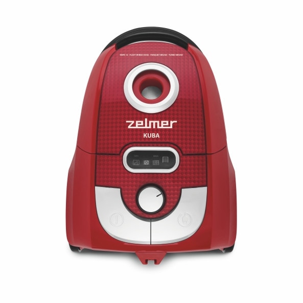 Aspirator cu sac Zelmer ZVC335, 650 W, perie turbo, filtru HEPA, rosu