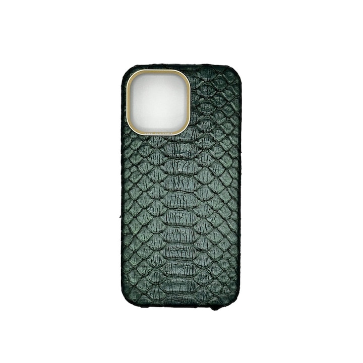 Husa de piele, The Bandit Python pentru Iphone 12 Pro Max, Green