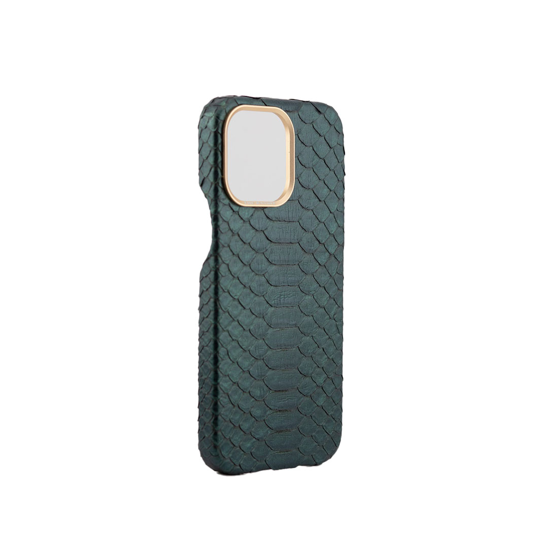 Husa de piele, The Bandit Python pentru Iphone 12 Pro Max, Green
