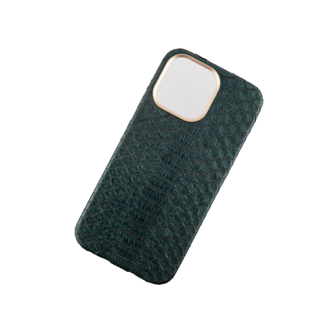 Husa de piele, The Bandit Python pentru Iphone 12 Pro Max, Green