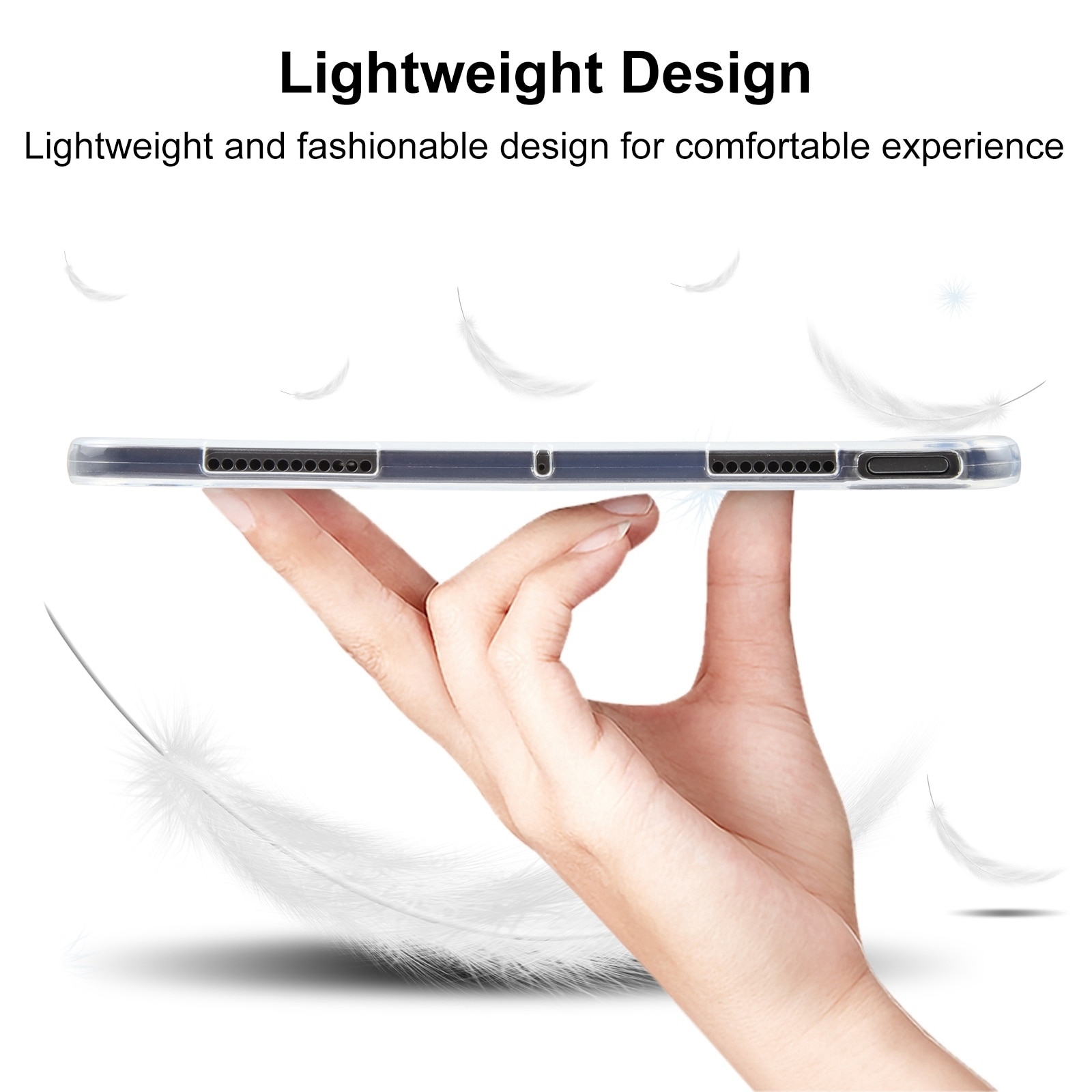 Husa tableta pentru Lenovo Legion Y700 / TB-9707F, silicon, tip carcasa subtire, spate transparent, protectie anti-zgarieturi, acces complet la porturi, transparent磬