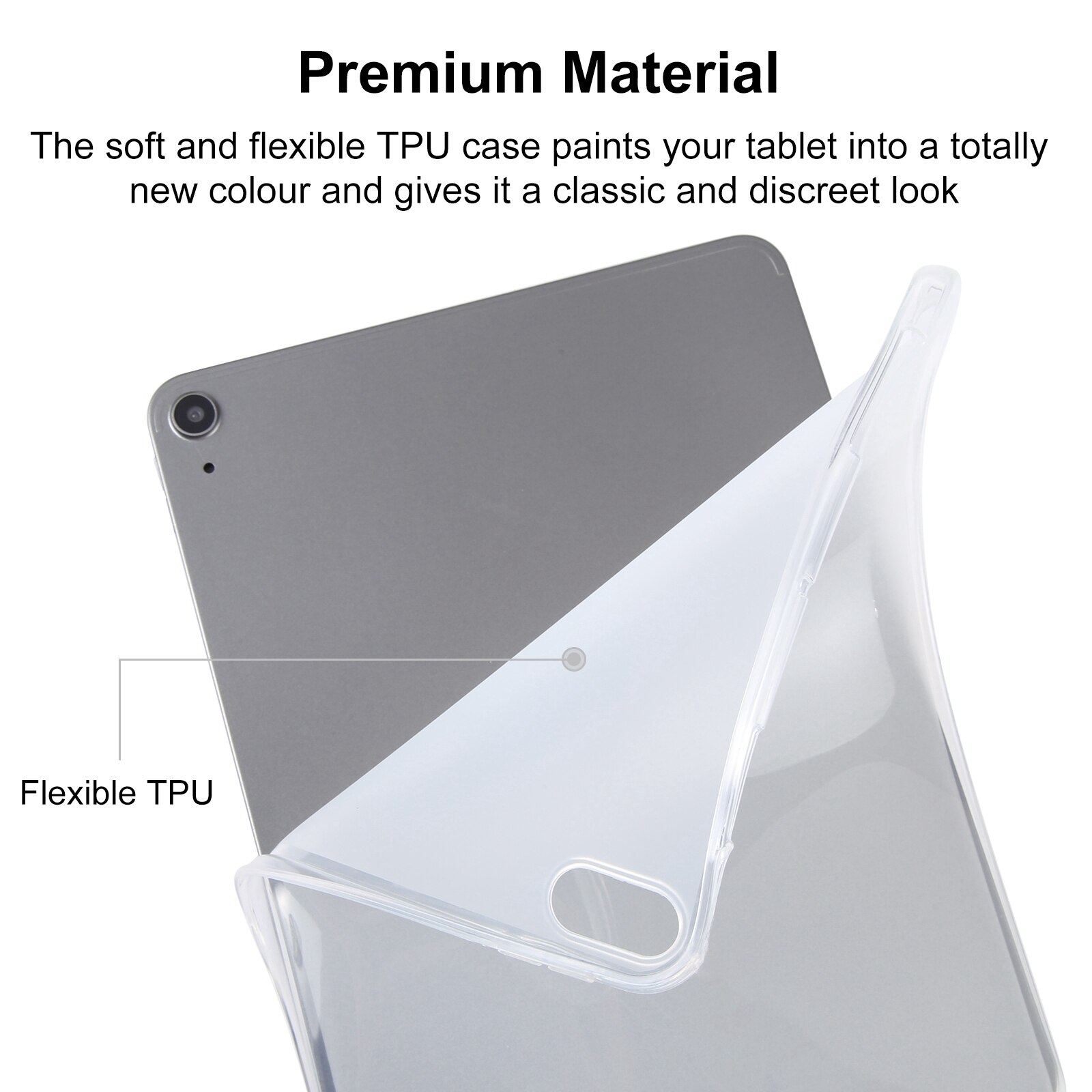 Husa tableta pentru Lenovo Legion Y700 / TB-9707F, silicon, tip carcasa subtire, spate transparent, protectie anti-zgarieturi, acces complet la porturi, transparent磬