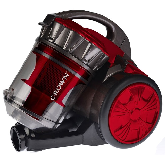 Aspirator fara sac Crown VCJ-2080, Tehnologie cyclone, Filtru lavabil, Filtrare in 5 etape, 700W, 2.5 l, Rosu