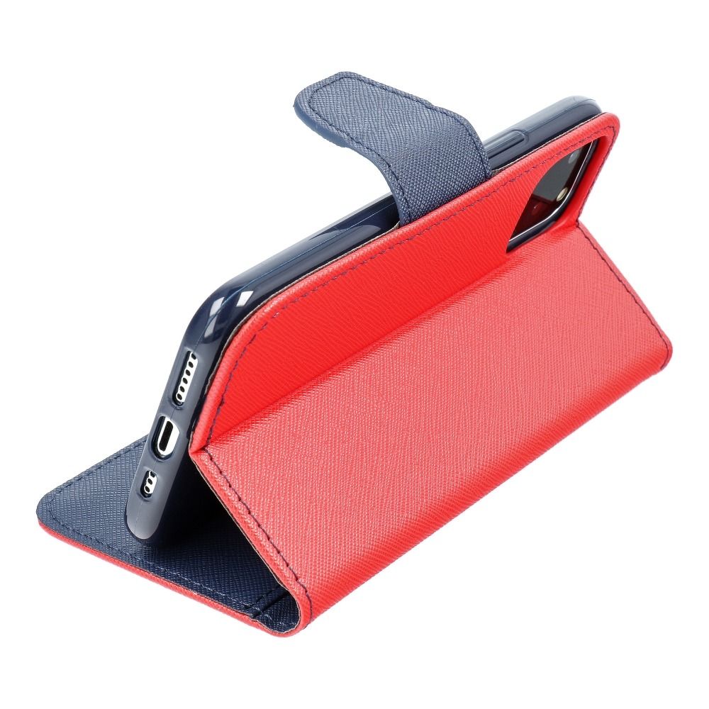 Husa tip carte, compatibila cu Samsung Galaxy A04s / A13 5G, model Fancy Book Case, piele ecologica, inchidere magnetica, Rosu