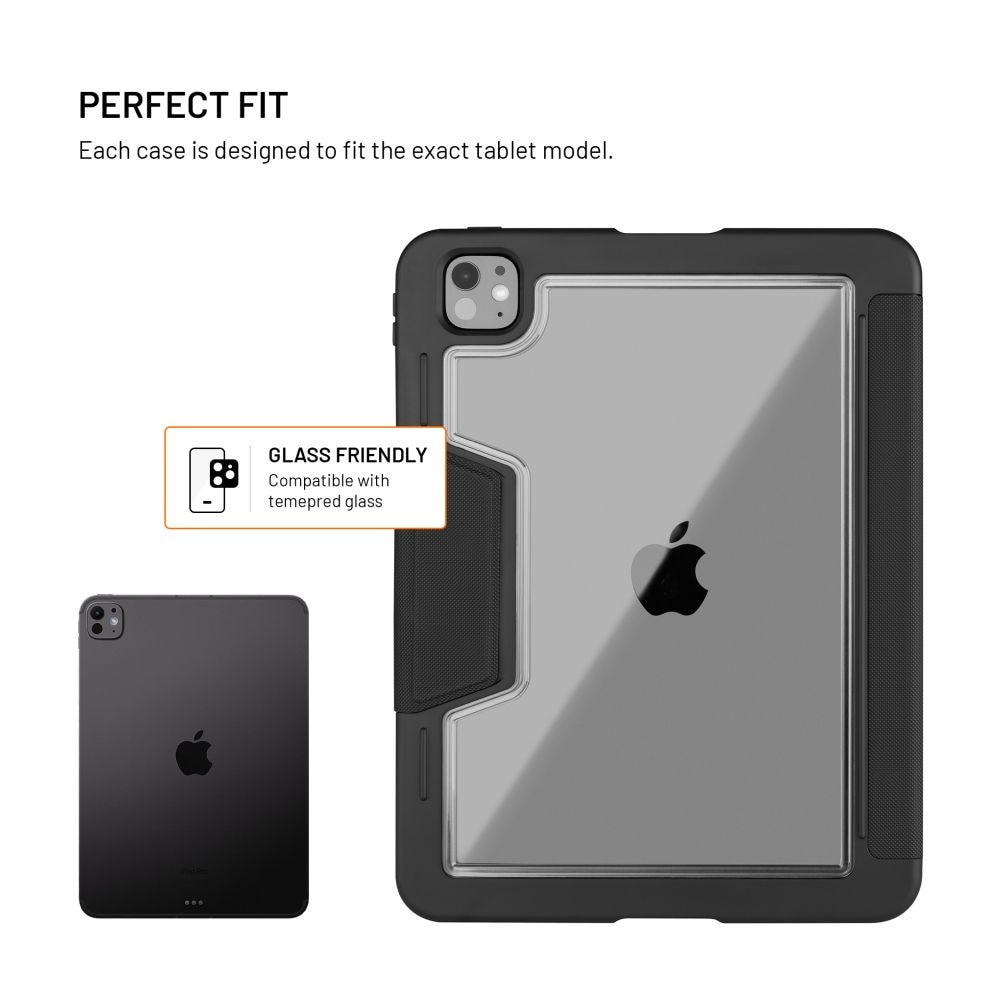 Husa FIXED Enduro pentru Apple iPad Pro 11" (2024), functie stand, inchidere magnetica, functie sleep/wake, black
