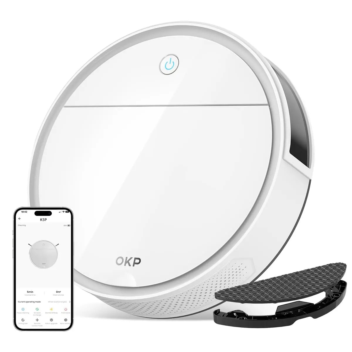 Aspirator robot, OKP K5 Pro, 5000Pa, WiFi, 0.5L, 3-6 kg