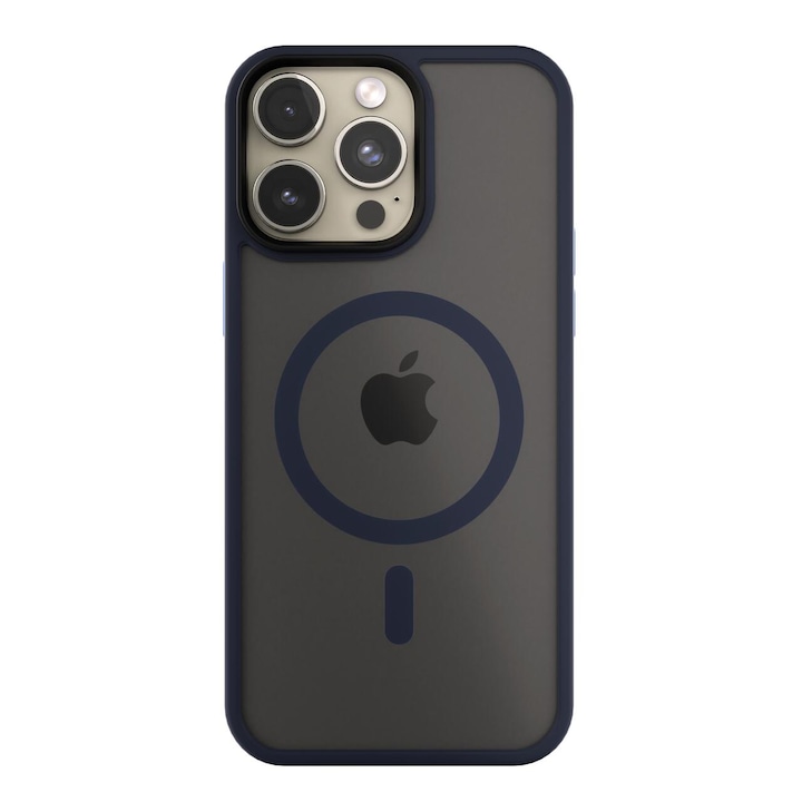 Husa de protectie Next One Mist Shield Case pentru iPhone 15 Pro Max, MagSafe Compatible, Midnight