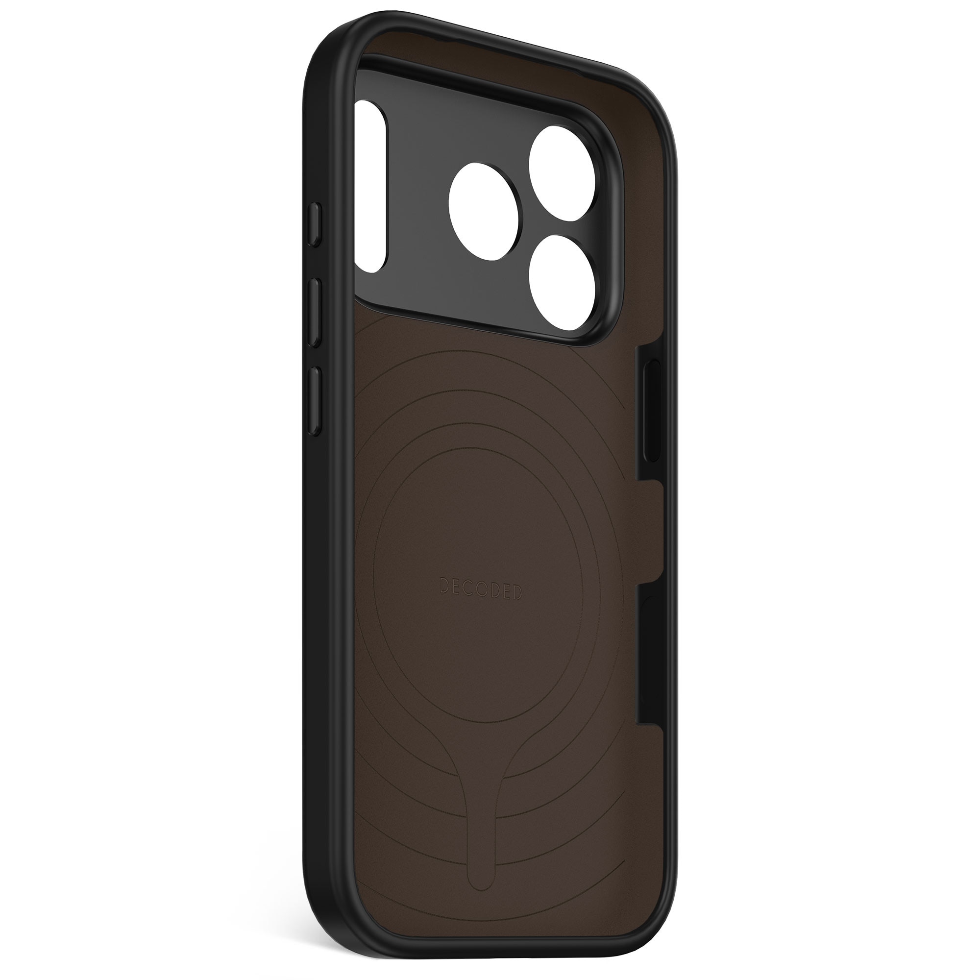 Husa din Silicon Antimicrobian DECODED pentru iPhone 17 Pro - Phantom Black