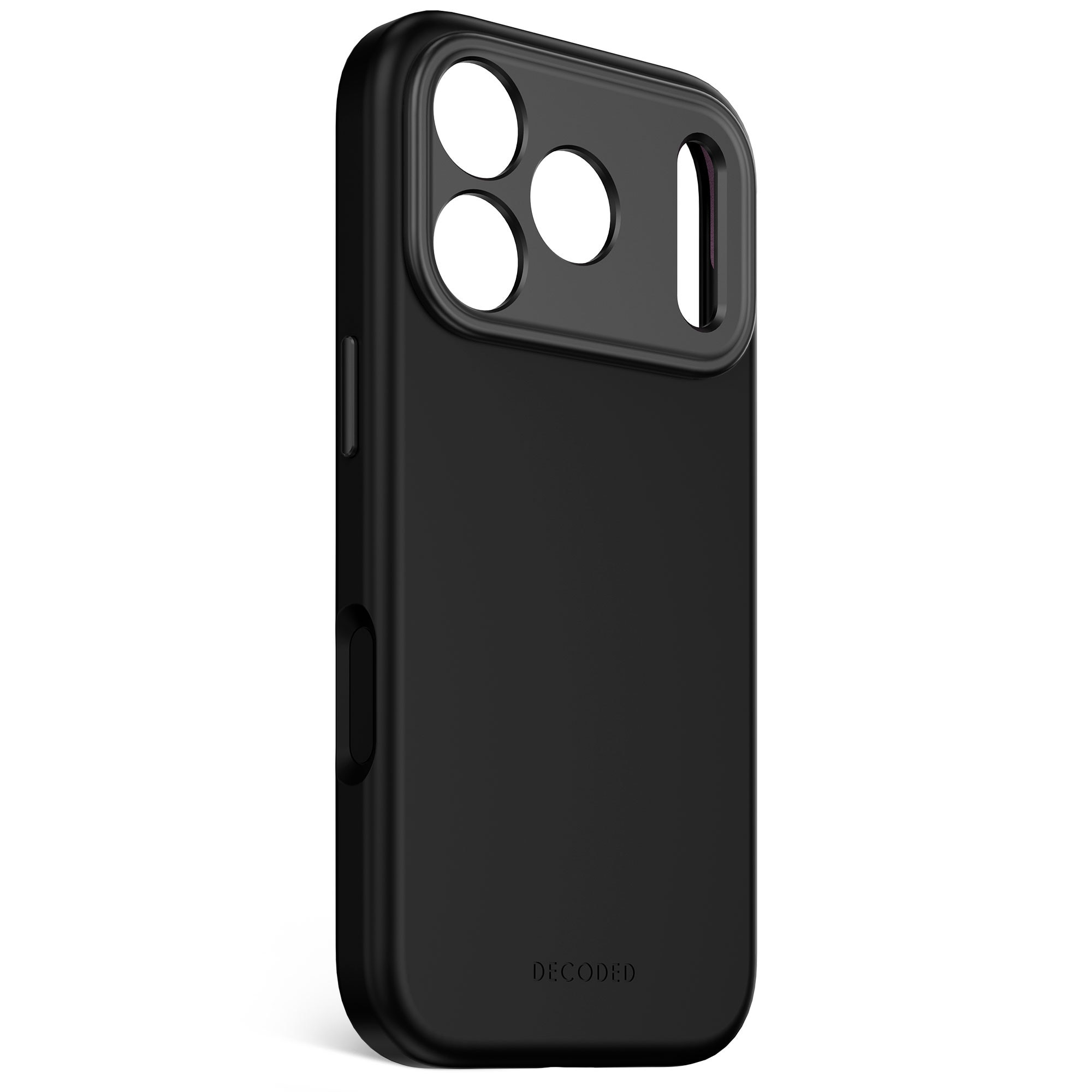 Husa din Silicon Antimicrobian DECODED pentru iPhone 17 Pro - Phantom Black