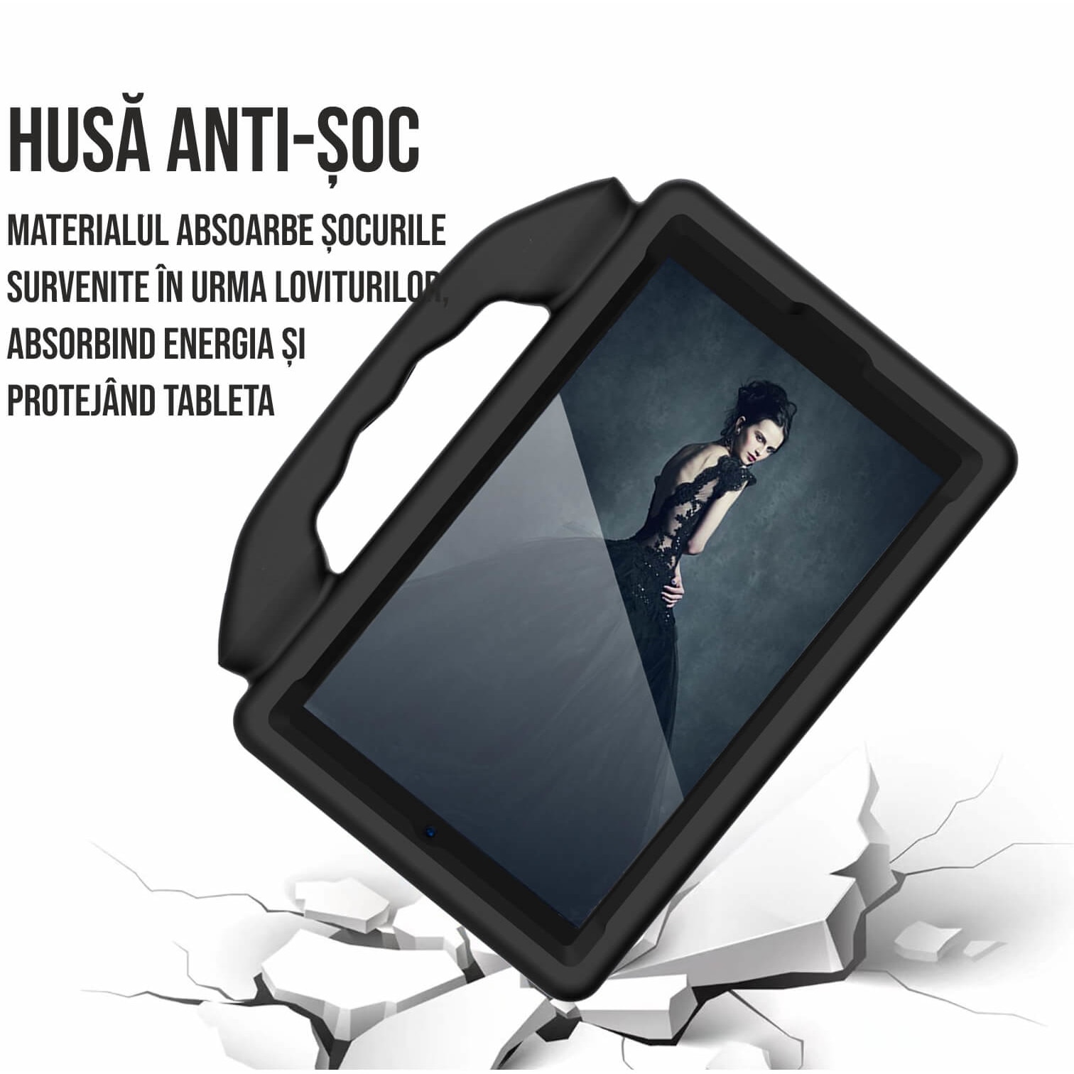 Husa tableta Samsung Tab A7 T500/T505 2020 10.4", Samsung TAB A7 T500 10.4", Huawei Mate Pad, Huawei Mate SE 10.4", Lenovo K10, Lenovo M10 Plus 10.3", M10 Plus TBX606F 10.3, negru