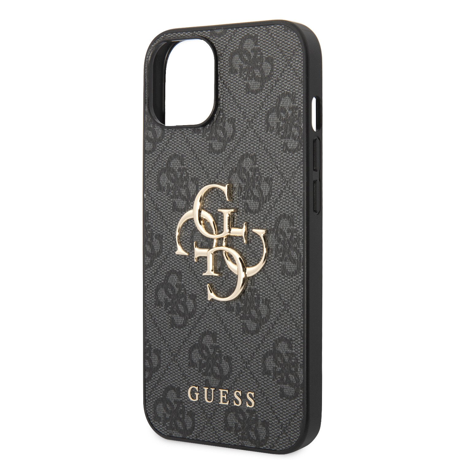 Husa de protectie Cover Guess PU 4G Metal Logo pentru iPhone 15, Grey