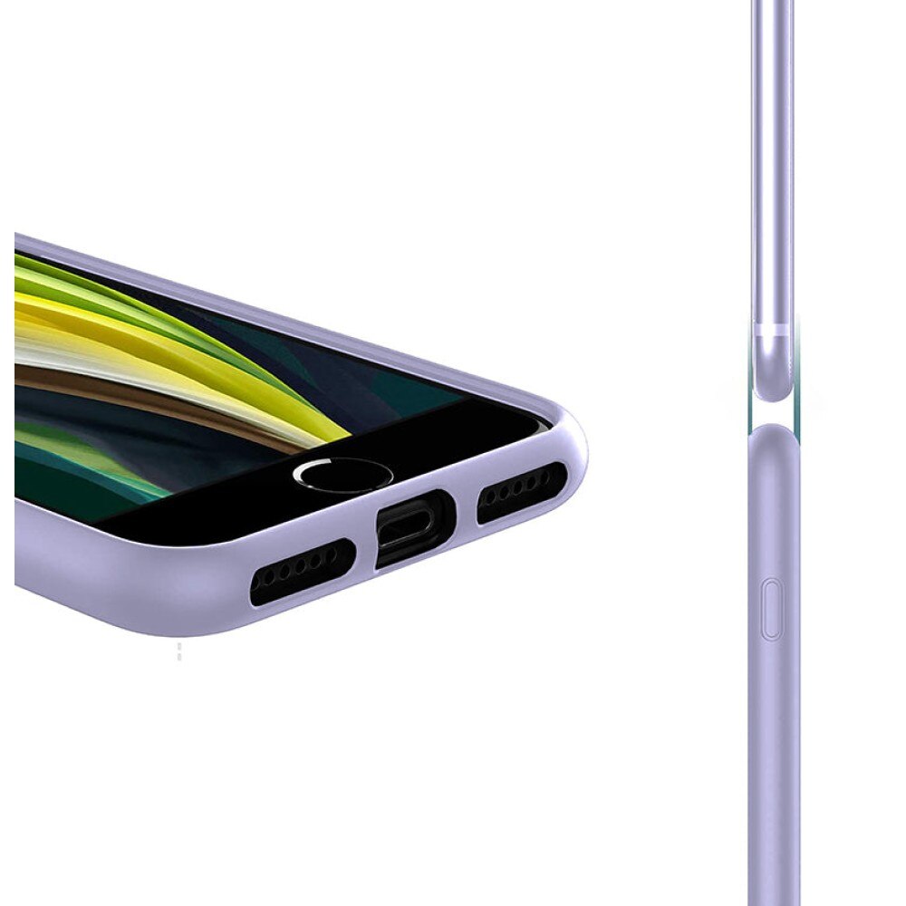 Husa CASEY STUDIOS™ pentru Apple iPhone X / XS, Soft Silicone Premium, Microfibra in Interior, Light Lilac, de Protectie, Ultra Slim, pentru Incarcare Wireless, Margini Ridicate pentru Protectia Ecranului si a Camerelor