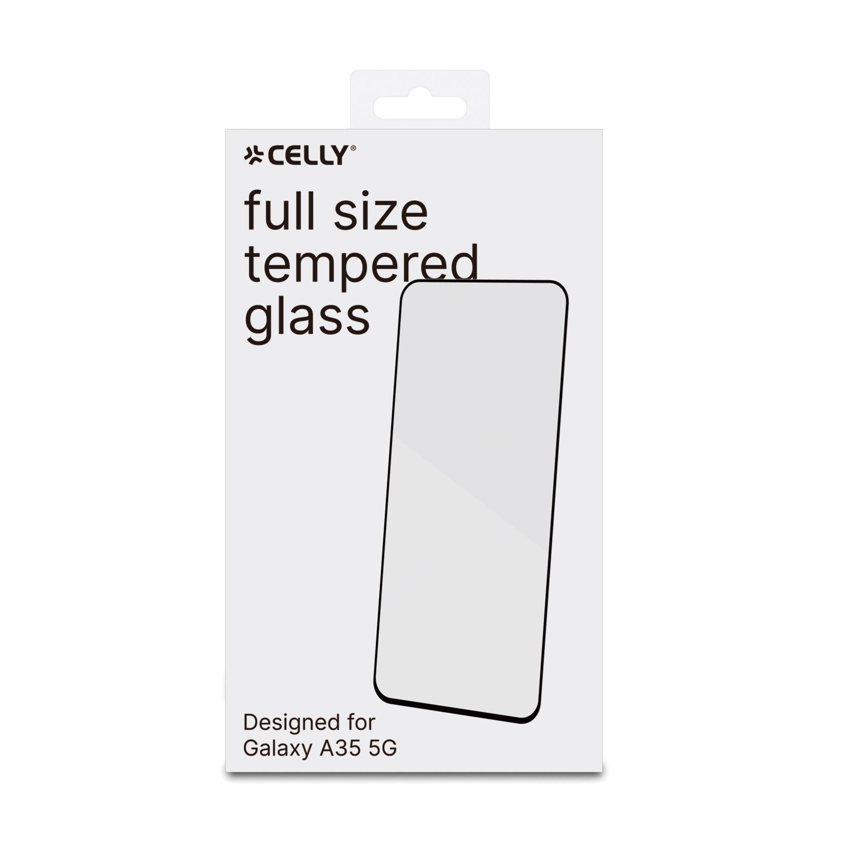 Folie de protectie Celly pentru Samsung Galaxy A35 5G, Sticla securizata, Full Glue, 9H, Transparenta