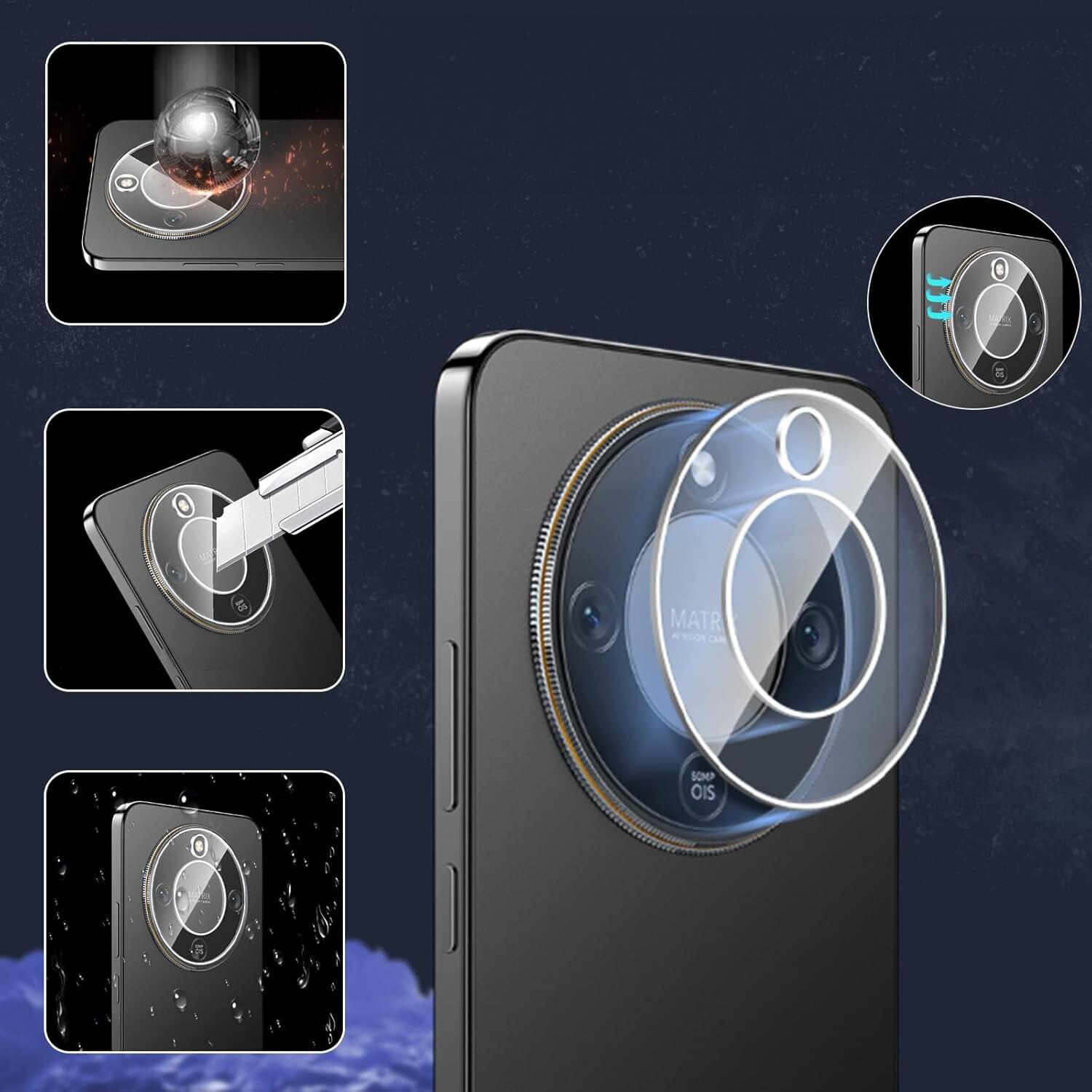 Set 2x Folii protectie ERBORD pentru aparat Honor Magic 8 Lite, transparent, 9H, usor de montat