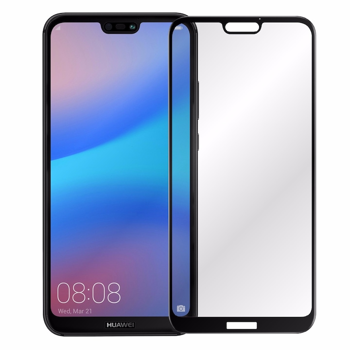 Folie Protectie Sticla Securizata Huawei P20 Lite 9H - Negru