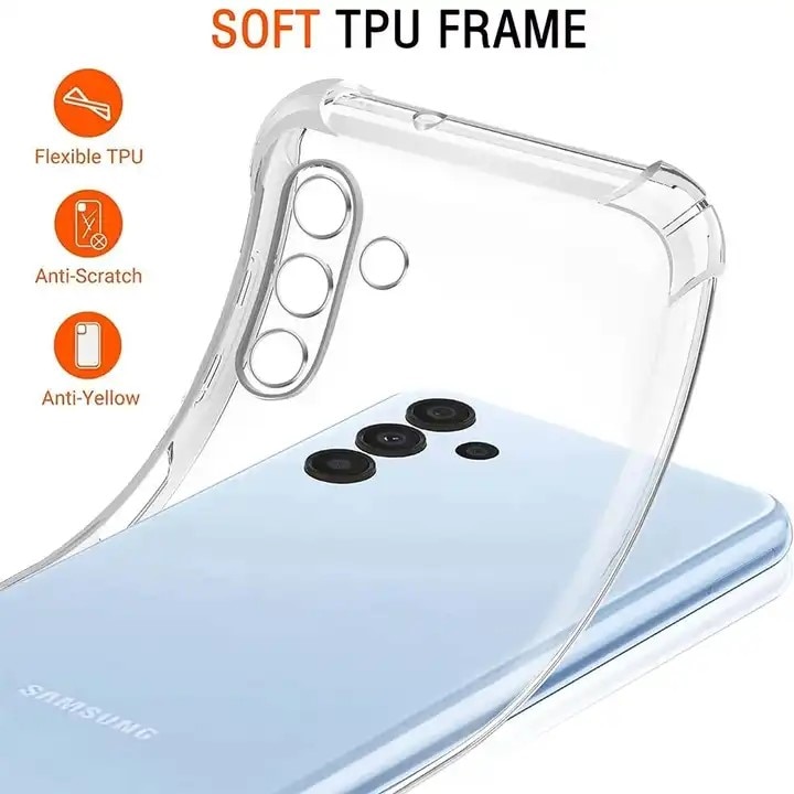 Husa telefon compatibila cu Samsung Galaxy S23 FE, Protectie Camera si Colturi, Military Grade Drop Protection, Shockproof Clear Silicone