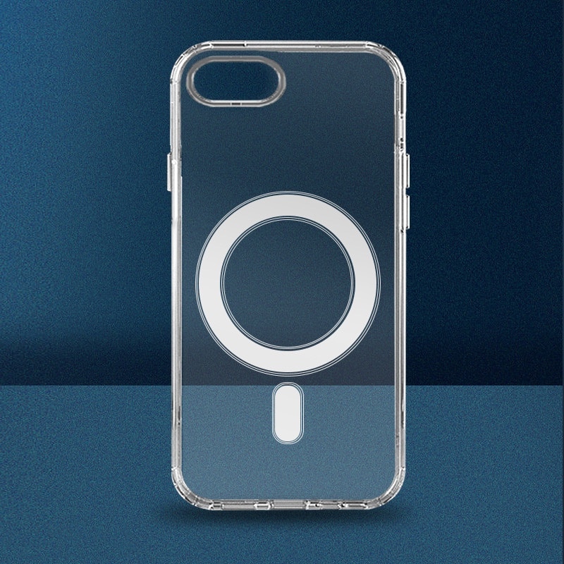 Husa telefon magnetica transparenta, compatibila iPhone X/XS, incarcare wireless