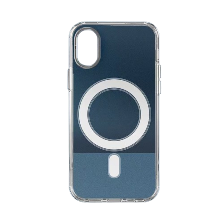 Husa telefon magnetica transparenta, compatibila iPhone X/XS, incarcare wireless