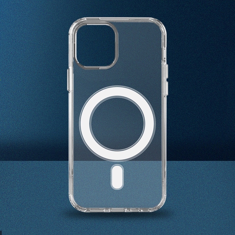 Husa telefon magnetica transparenta, compatibila iPhone X/XS, incarcare wireless