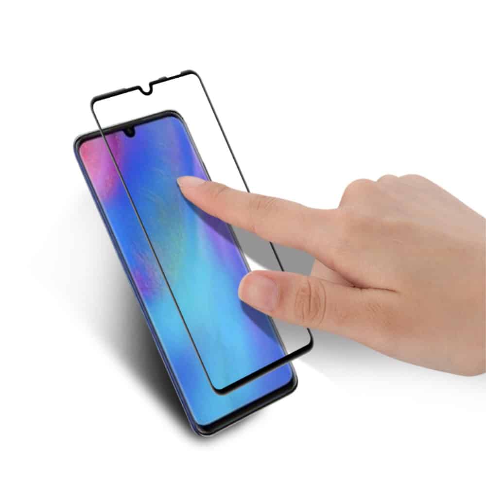 Folie de Sticla compatibila Huawei P30 Lite - Acoperire completa ecran, Margini negre