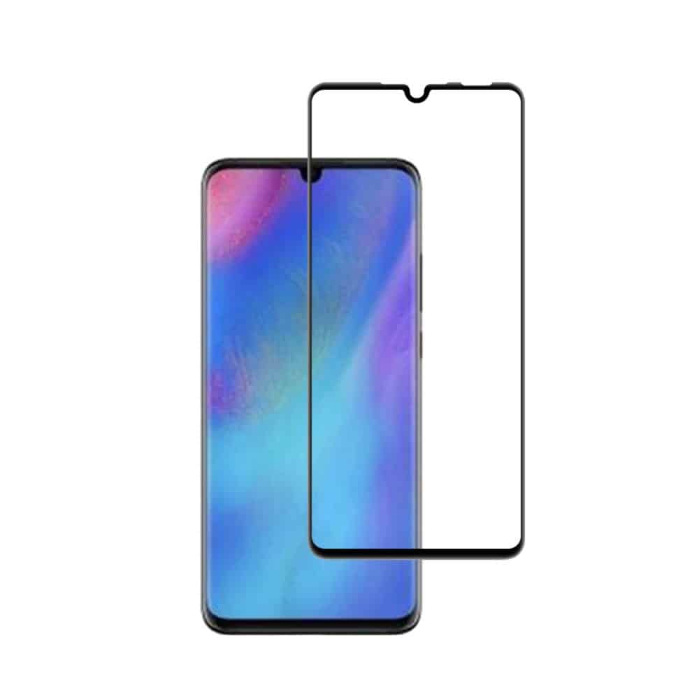 Folie de Sticla compatibila Huawei P30 Lite - Acoperire completa ecran, Margini negre